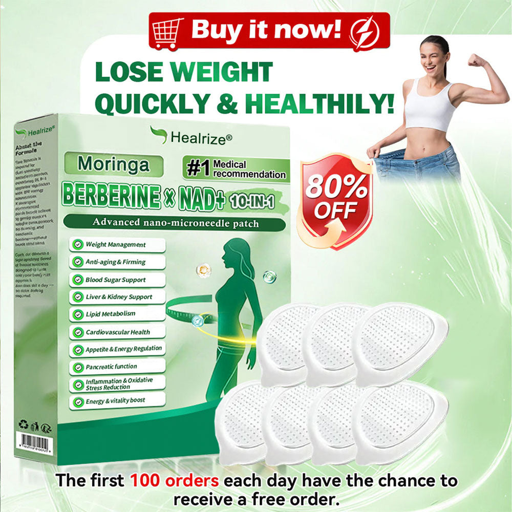 🍀New Arrival · Hot Seller | 𝐇𝐞𝐚𝐥𝐫𝐢𝐳𝐞®Moringa Berberine × NAD⁺ 10-in-1 Nano Microneedle Patch