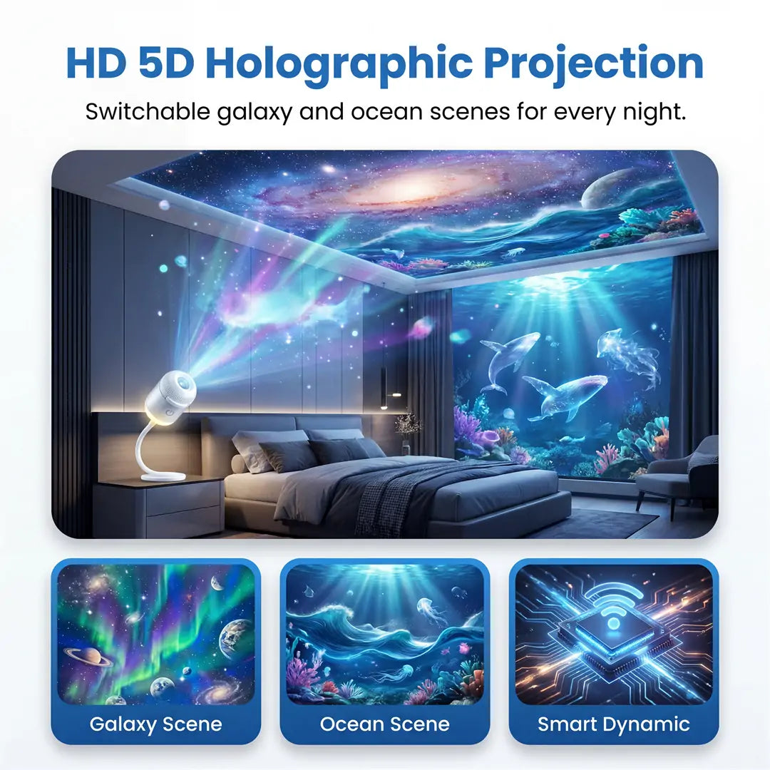 Comaguo®🇨🇦 Night Light Projector - Smart Holographic Star Projector