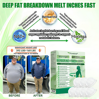 🍀New Arrival · Hot Seller | 𝐇𝐞𝐚𝐥𝐫𝐢𝐳𝐞®Moringa Berberine × NAD⁺ 10-in-1 Nano Microneedle Patch