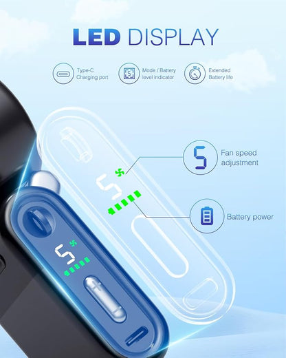2026 HOT SALE50K+ BVJ®SOLD!❄️ 50% OFF! Mosquito-Repelling Turbo Handheld Fan – 16900 RPM, 6 speeds, LED display. 3000mAh battery, 10.7hrs cooling. Pocket‑sized power! 🌬️✨🦟