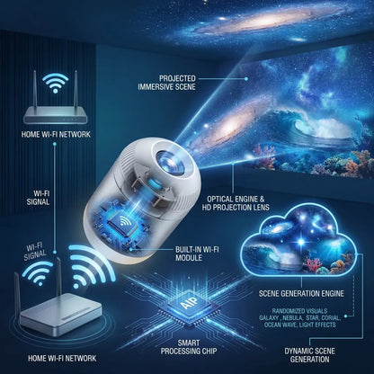 Comaguo®🇨🇦 Night Light Projector - Smart Holographic Star Projector