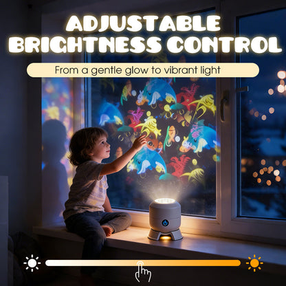 Dynamic Rotating LED Projector Light, 360° Rotating Ocean Wave Night, Adjustable Brightness Rotating LED Projector With Dynamic Lighting Effect for Bedroom Living Room Theater Party Decor, Snowflake