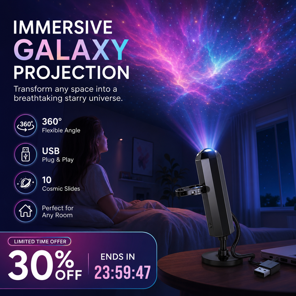 Devareon®🥳Plug-and-Play HD Galaxy & Ocean Projector Night Light🥳50,000+ Happy Users
